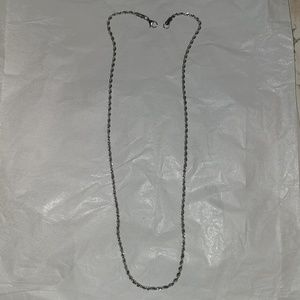 Silver Rope Chain Necklace